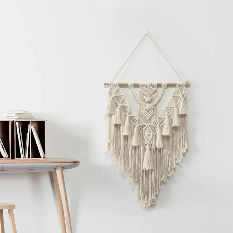 Hand-woven Pendant Macrame Wall Hanging Boho Woven Tapestry Bohemian Crafts Room Decoration Gorgeous Tapestry For Home Decor - Image 4