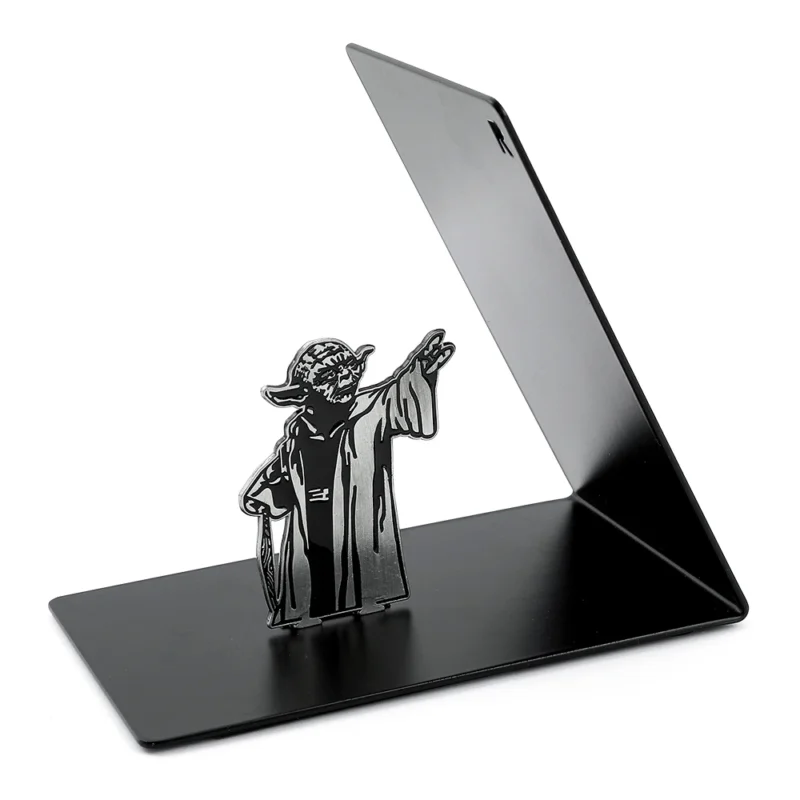 Wisdom Master Yo Da Metal Book Ends, Man Woman Collect Heavy Duty Stable Bookend Home Office Supplies Bookends for Book Lovers - Image 3