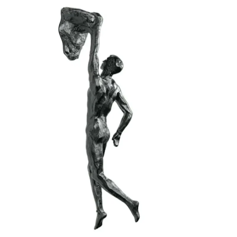 2024 Christmas Modern Simplicity Athlete Resin Sculpture Creative Climbing Man Wall Sculptures Hand-Finished For Wall Art Statue - Image 6