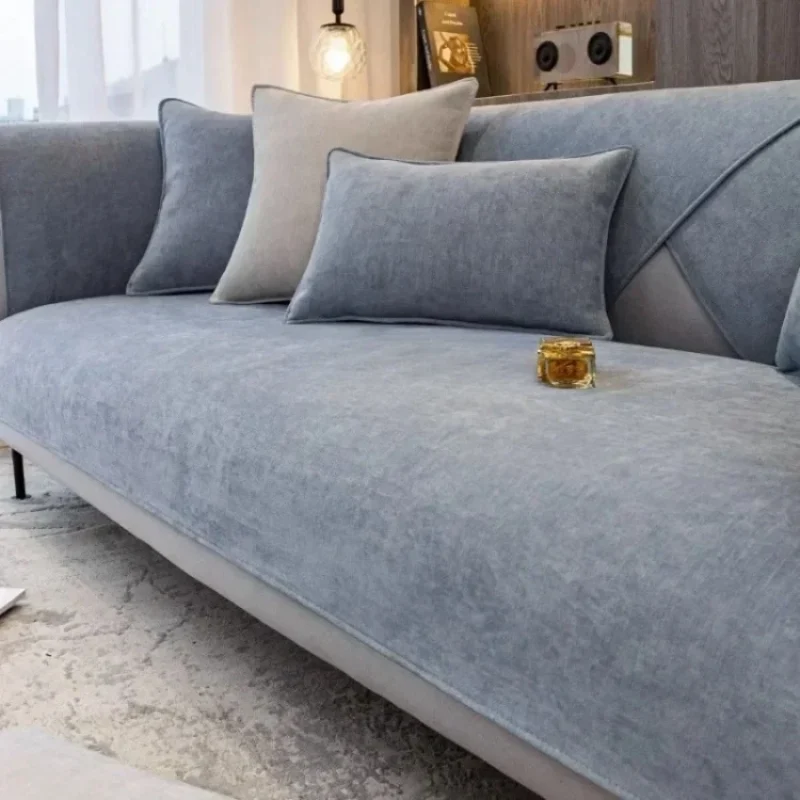 Simplized Solid Chenille Sofa Cover for Living Room Non-Slip Sofa Cushion Cover Four Seasons Universal Couch Protector Covers - Image 5