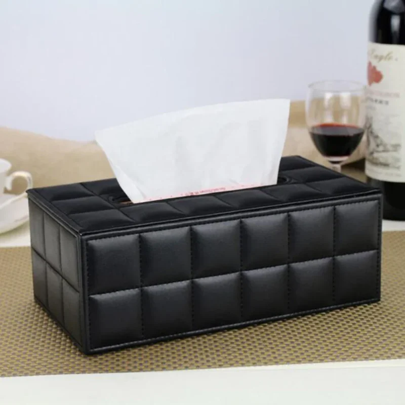 High Quality Leather Tissue Box Napkin Holder Paper Case Bathroom Tissue Box Cover Car Napkin Storage Modern Toilet Paper Box 3 - Image 5