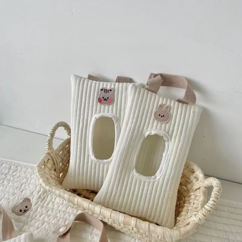 Baby Stroller Accessories Embroidery Animal Wet Wipes Case Extraction Cartoon Cute Tissue Box Travel Car Portable Handheld - Image 6