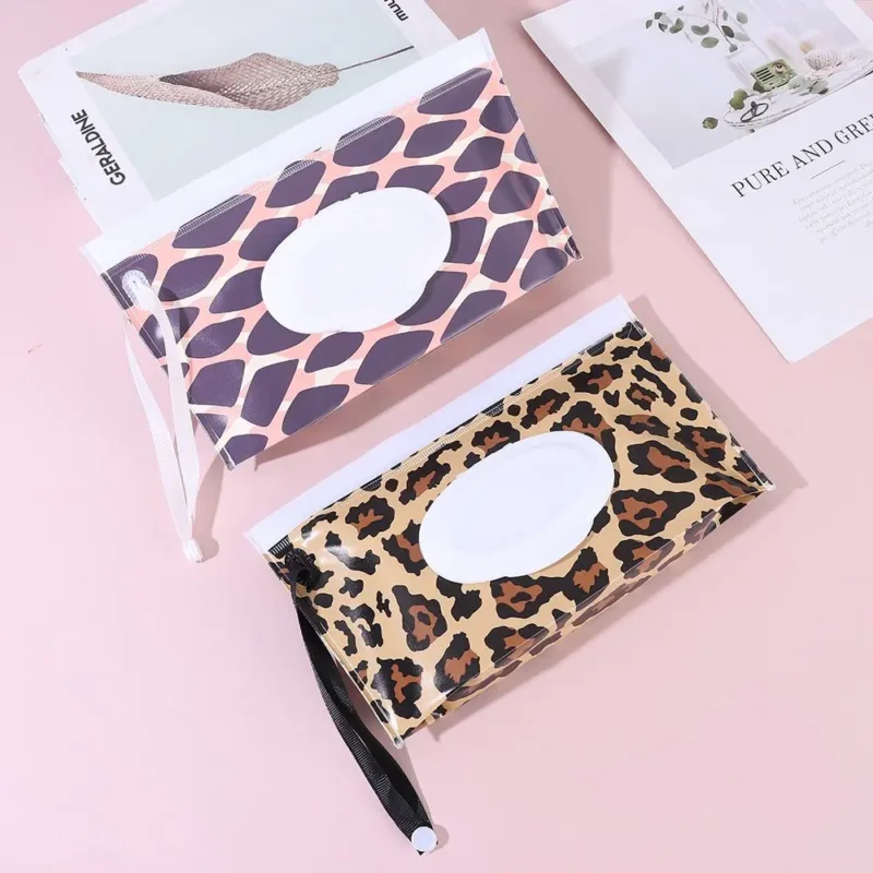 EVA Snap-Strap Wet Wipes Bag Cosmetic Pouch Wipes Holder Case Tissue Box Wet Wipe Pouch Carrying Case Stroller Accessories - Image 3