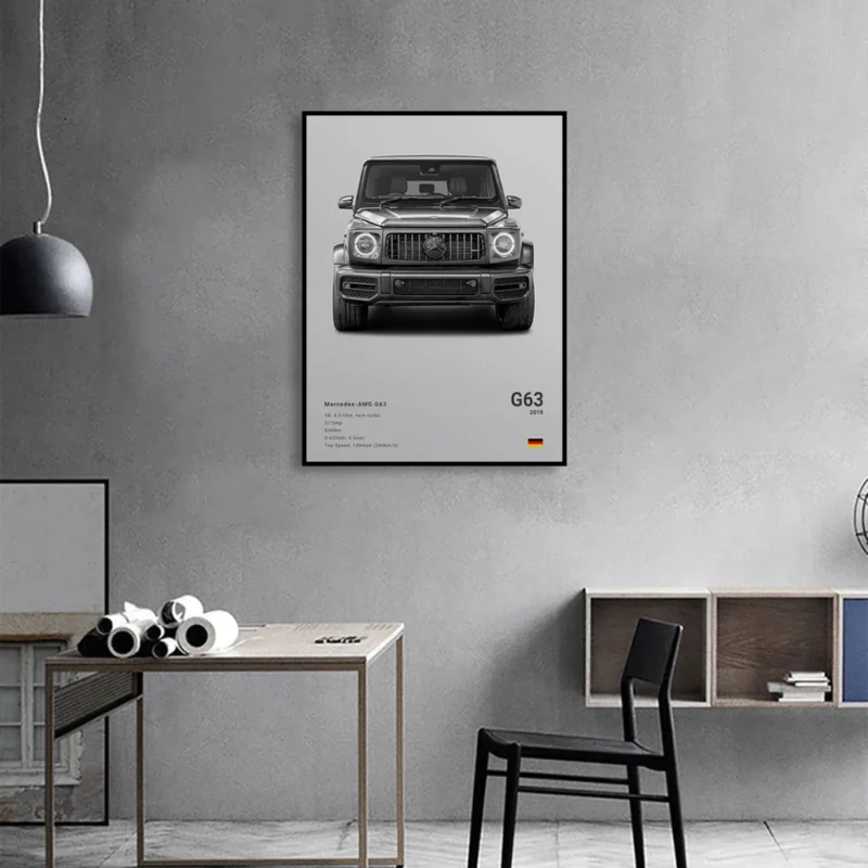 Famous Cars R8 RS3 M3 M5 Canvas Wall Art Print Poster G63 AMG F40 STO Decorative Mural Modern Home Decor Birthday Gift Unframed - Image 2