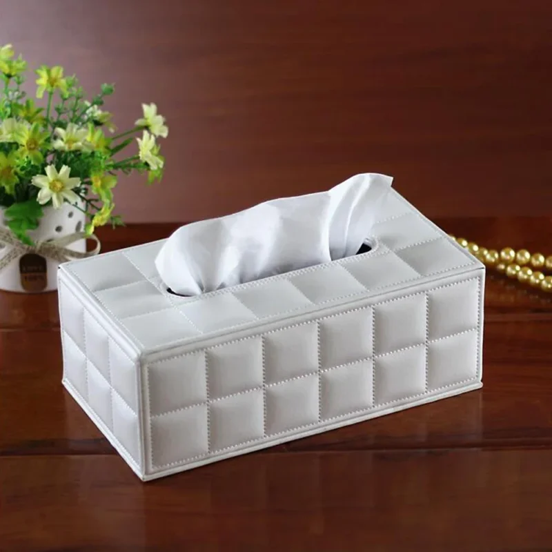 High Quality Leather Tissue Box Napkin Holder Paper Case Bathroom Tissue Box Cover Car Napkin Storage Modern Toilet Paper Box 3 - Image 4