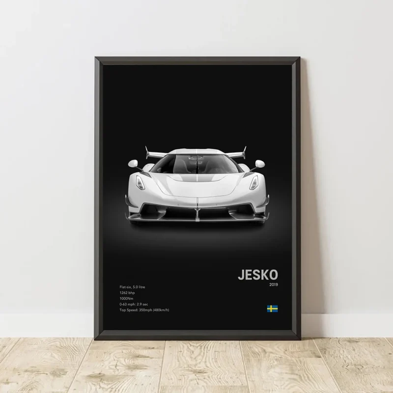 Famous Cars JESKO Canvas Wall Art Print Poster AGERA RS Decorative Mural Modern Home Decor Birthday Gift Unframed