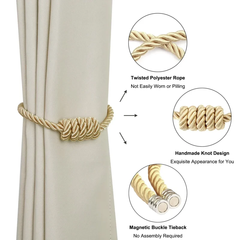 1Pc Curtain Tieback Magnetic Curtain Tiebacks Curtains Holdbacks Curtain Holder Accesories Decorative Drapery Holdbacks - Image 5
