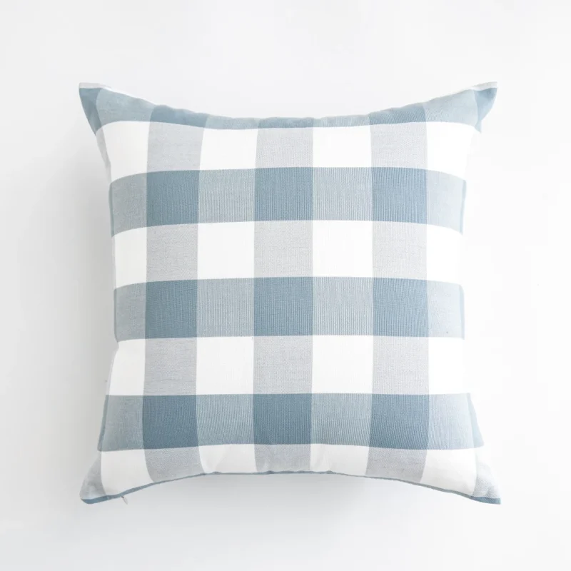 LEEJOOM Light Blue Baby Blue Pillow Covers Plaid Home Decorative Sofa Cushion Cover 30x50cm/45x45cm 1PC - Image 6