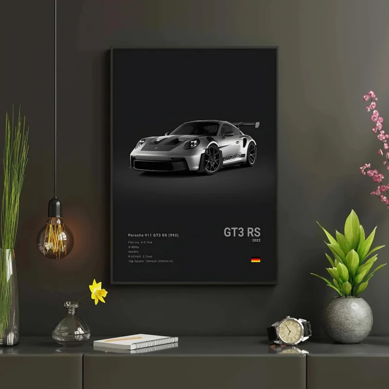 Renowned Car 918 GT3 M5 RS6 SVJ Art Poster, High-definition Canvas Printing Art Canvas Painting, Used for Home Wall Decoration - Image 3