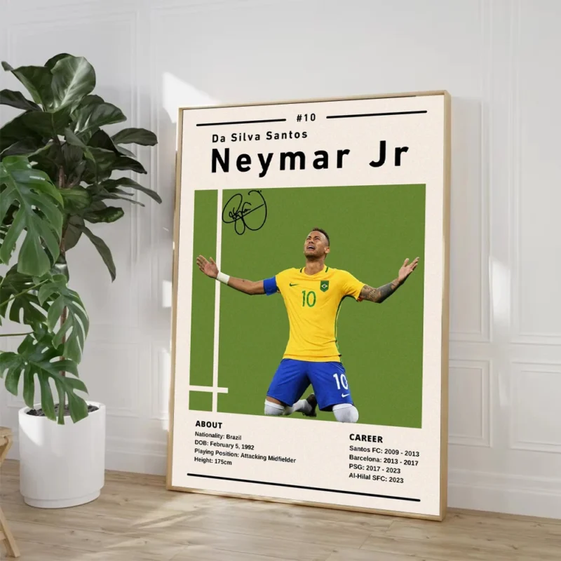 World Famous Football Player Soccer Star R-Ronaldos Sport Poster Canvas Painting Nordic Wall Art Pictures Home Boy Room Decor - Image 4