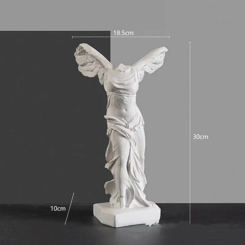 Greek Victory Goddess Statue Angel Wing Art Statue Decoration Home Cabinet Office Decoration Resin Sculpture Decoration - Image 6