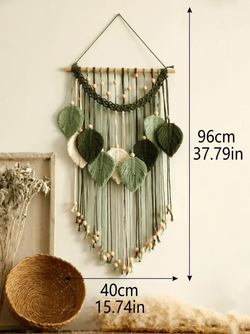Tapestry Boho Home Decoration Handmade Tapestries Wall Art Hanging Decor Room Decors Aesthetic Home Ornament Gift Macrame Leaf