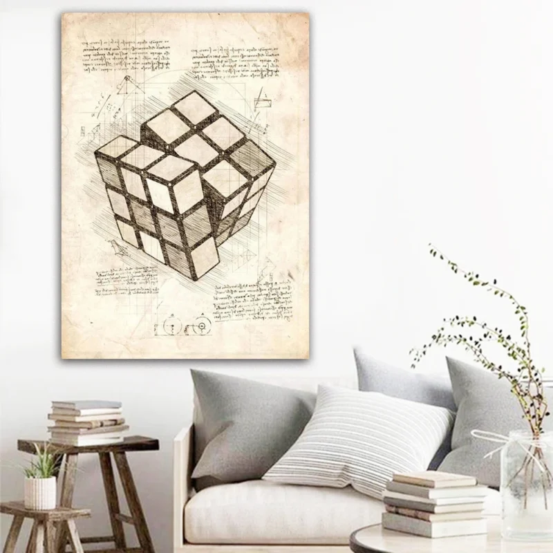 Retro Hand Painted Draft Style Game Console Wall Art Poster Home Boy Room Decoration Canvas Painting Mural Picture Print Artwork - Image 6