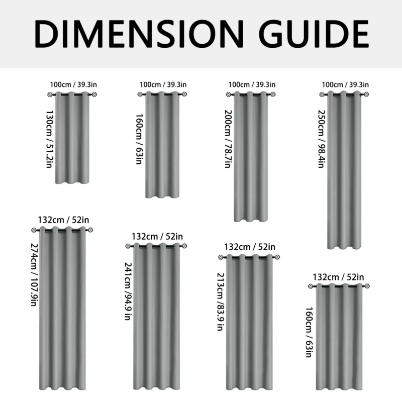 2pcs Solid 100% Blackout Curtain - Curtains for Bedroom and Living Room - UV Protection, Easy Sliding, and Stylish Design - Image 2