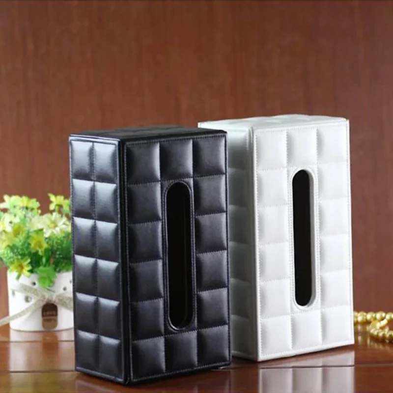High Quality Leather Tissue Box Napkin Holder Paper Case Bathroom Tissue Box Cover Car Napkin Storage Modern Toilet Paper Box 3 - Image 6