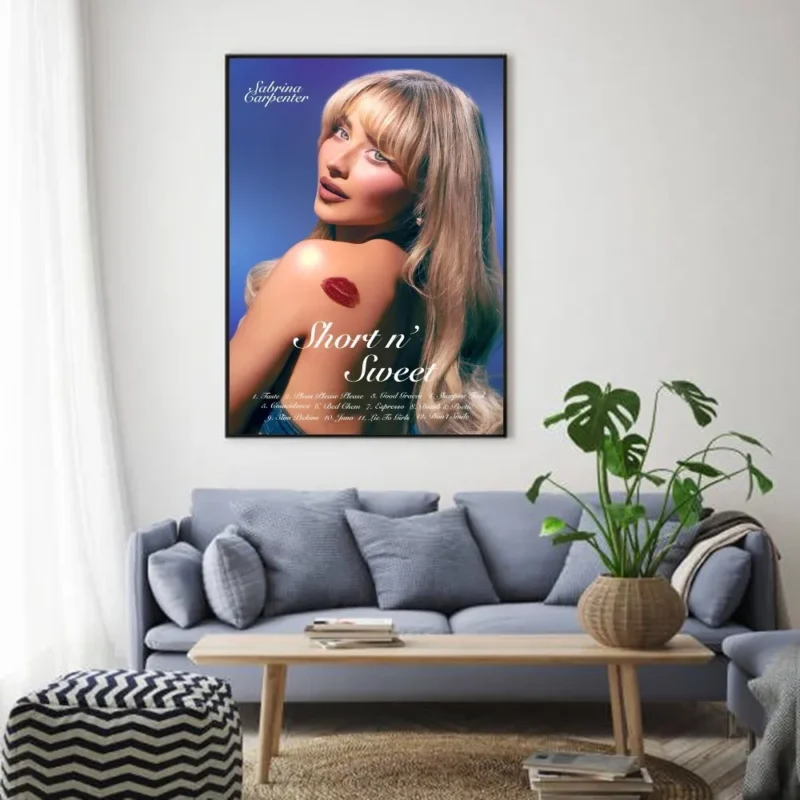 Fashion Singer Sabrina Carpenter portrait Poster HD art sticky wall waterproof home living room bedroom bar aesthetic decoration - Image 5