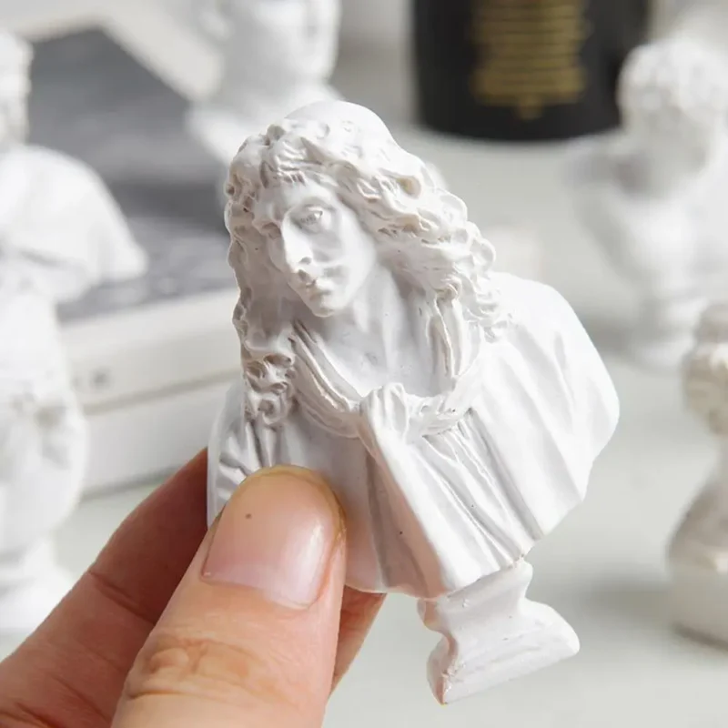 Miniature Desktop Ornament Home Decor Gypsum Portraits Greek Mythology Figurine Famous Sculpture Plaster Bust Statue - Image 5
