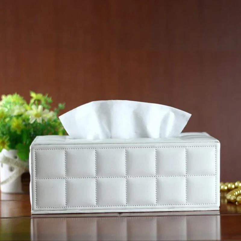 High Quality Leather Tissue Box Napkin Holder Paper Case Bathroom Tissue Box Cover Car Napkin Storage Modern Toilet Paper Box 3 - Image 2
