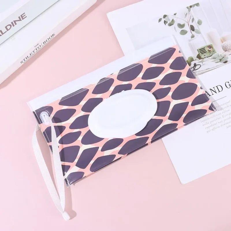 EVA Snap-Strap Wet Wipes Bag Cosmetic Pouch Wipes Holder Case Tissue Box Wet Wipe Pouch Carrying Case Stroller Accessories - Image 4