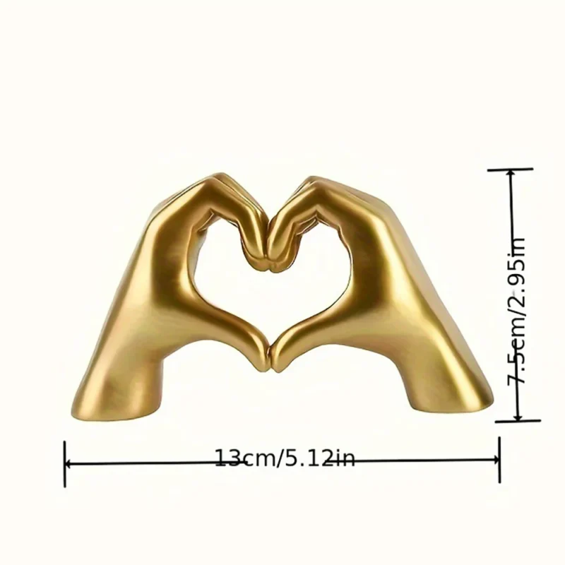 Resin Love Gesture Statues Sculptures Desktop Ornament Sculpture Figurines Nordic Light Luxury Art Crafts Office Home Decoration - Image 6