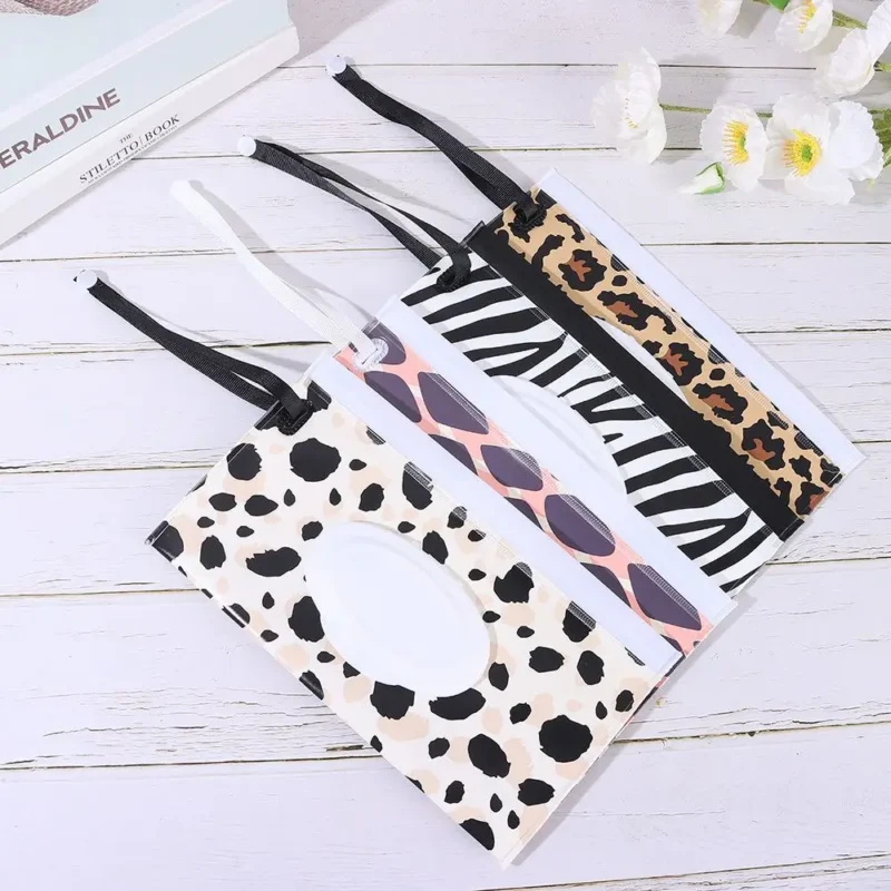 EVA Snap-Strap Wet Wipes Bag Cosmetic Pouch Wipes Holder Case Tissue Box Wet Wipe Pouch Carrying Case Stroller Accessories - Image 2