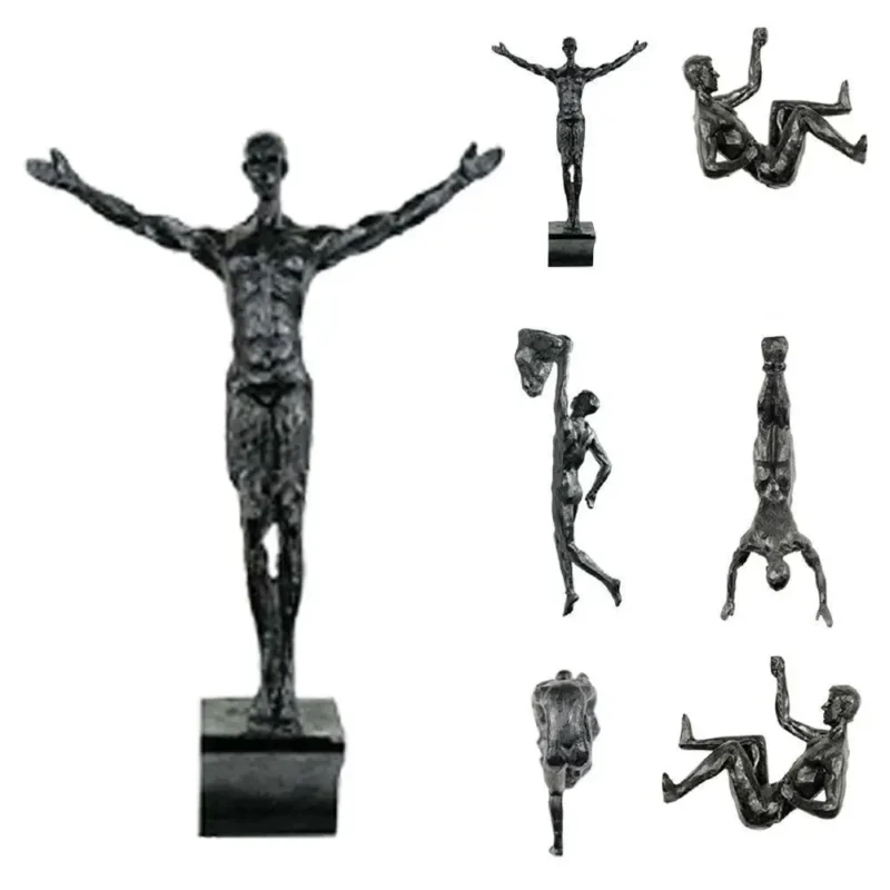 Athlete Rock Climbing Man Resin Background Wall Hanging Decoration Sculpture Statue Figures Present Decor Retro New 2023 - Image 3