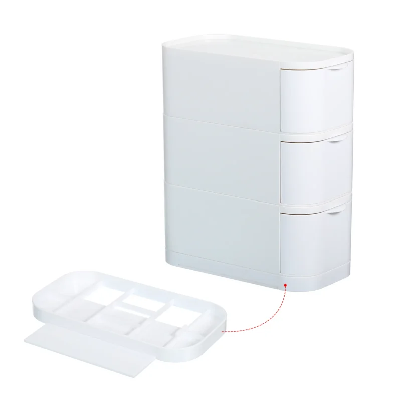 Multifunctional Stationery Holder Student Desktop Drawers Stackable Plastic Storage Box Makeup Brush Stationery Desk Organizer - Image 3