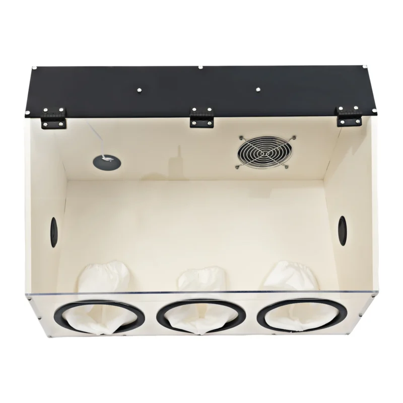 Fully Enclosed Box, Electric Grinding Table Polisher Dust Box Acrylic With Blower Fan - Image 2