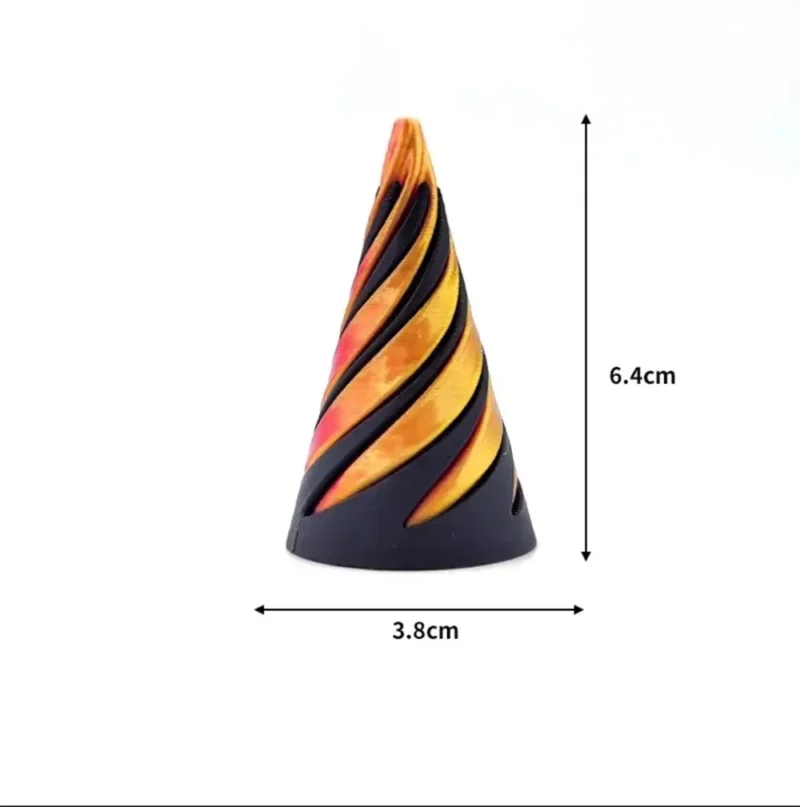 3D Printed Spiral Cone Toy Impossible Pyramid Passthrough Sculpture Pass Through Pyramid Toy Mini Vortex Thread Illusion - Image 6