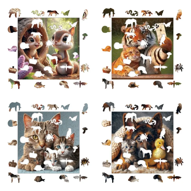 ZFX Ocean Starry Sky Whale Cat Squirrel Puzzles Unique Shape High Quality Jigsaw Puzzle Wooden Puzzle Best Gift For Child - Image 2